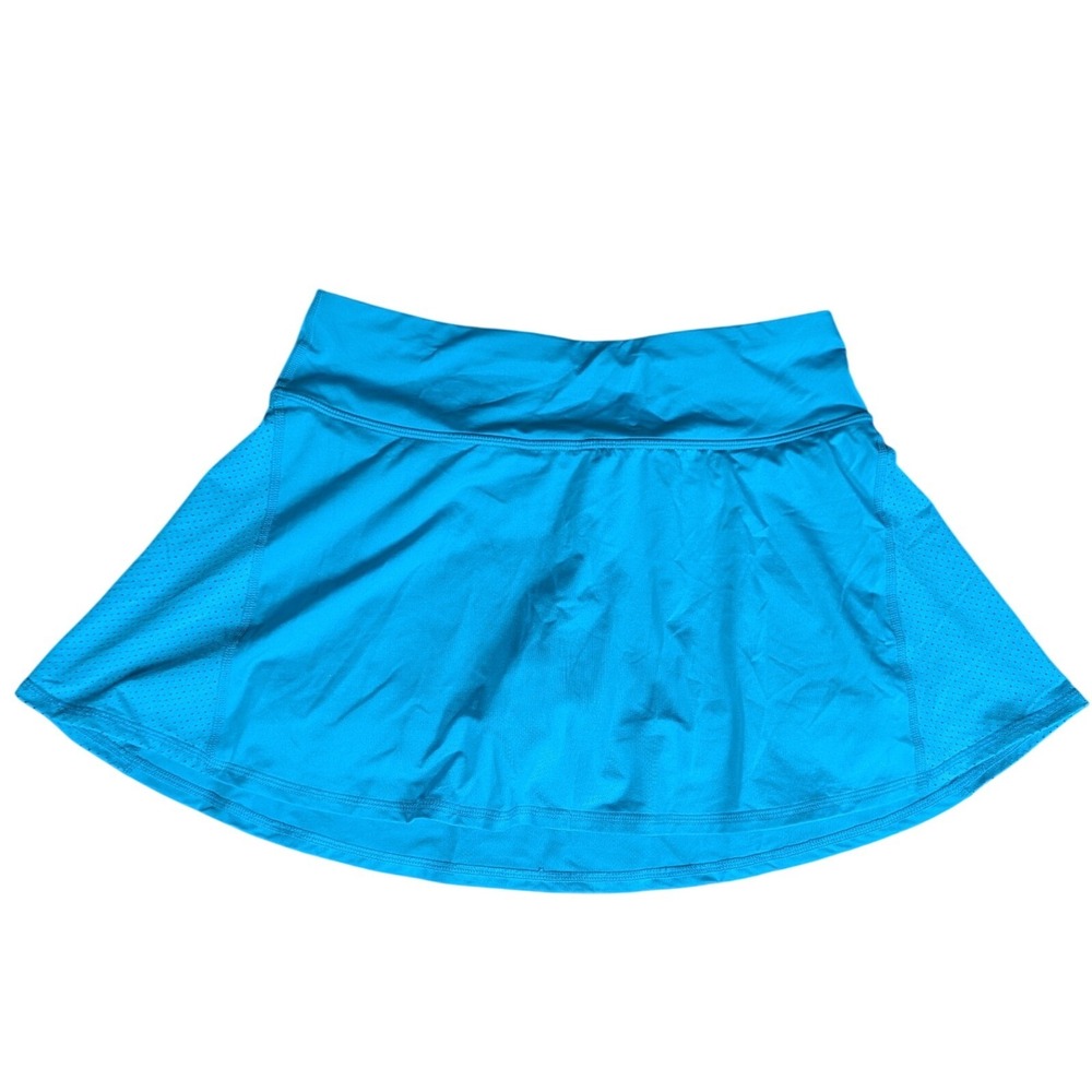 Ideology Blue Active Skort with Built-in Printed Shorts and Zipper Pocket